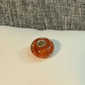 Trollbeads Orange Glass Bead Bracelet Charm
